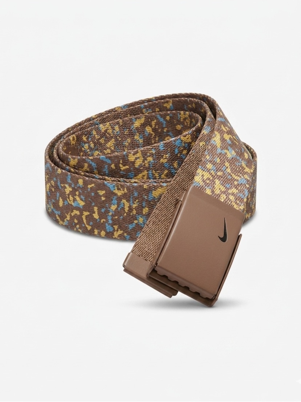 Nike Men’s Brown Multicolor Camo-Print Web Belt